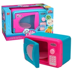 Forno Microondas Brinquedo Infantil Rosa Luz E Som Ref203