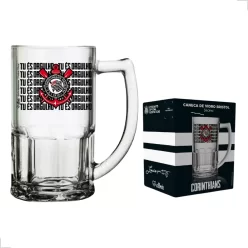 Caneca De Chopp Corinthians Oficial Licenciada Vidro 340ml