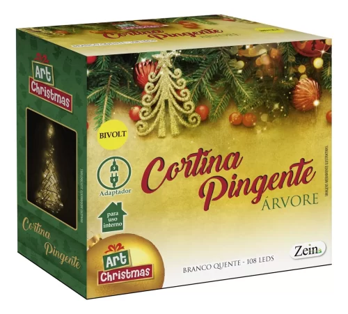 Cortina Pingente Arvore Colorido 108 Leds 4m Bivol