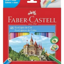 Lápis De Cor Faber Castell Ecolápis Sextavado 48 Cores