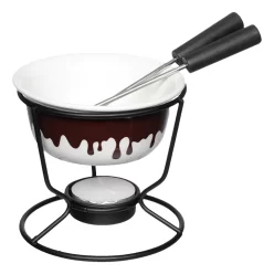 Conjunto Fondue Willy 5 Pçs Para Queijo Chocolate Porcelana