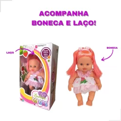 Boneca Baby Brinquedo Menina Lindinha Colors Morango M525