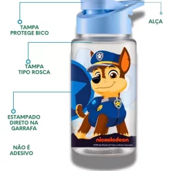 Garrafinha Squeeze Menino Menina Patrulha Canina Bpa Free