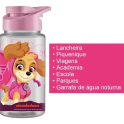 Squeeze Garrafinha Patrulha Canina Plástico 500ml Lancheira