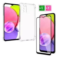 Capa Capinha + Película Vidro 3d Compatível Com Samsung A03s