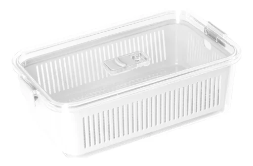 Organizador Geladeira Cesto Drenagem Salada 26,6×16,5×8,9 Cm