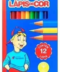 Lápis De Cor Escolar Desenho Colorir 12 Cores Fernandinho