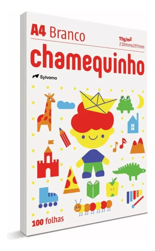 Papel Sulfite A4 Chamequinho Pacote 100 Folhas Chamex Branco