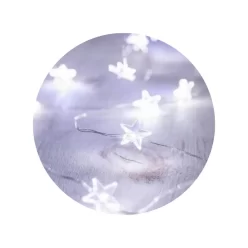 Pisca Pisca 5cm 8 Led Branco A Pilha – Estrela