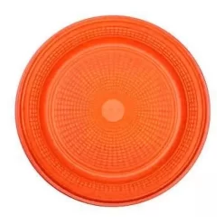 Prato Sobremesa Biodegradável 15cm Laranja Trik – 10 Unid