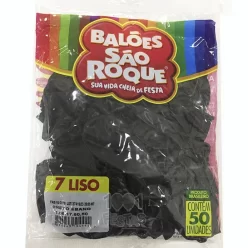 Balão – Balões São Roque PRETO N7 – 50 unidades