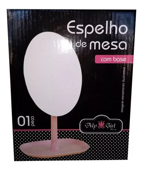 Espelho De Mesa Oval Com Base