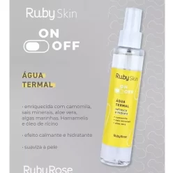 Água Termal On+off – Ruby Rose 120ml Tipo de pele Mista