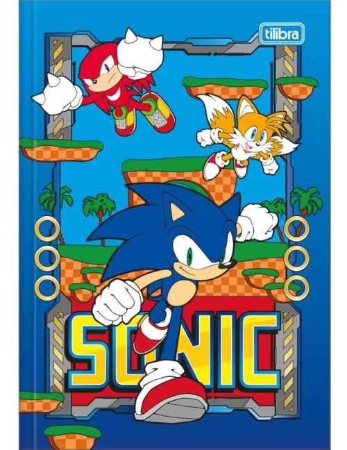 Caderno De Brochura 1/4 Pequeno Sonic 80fls - Tilibra