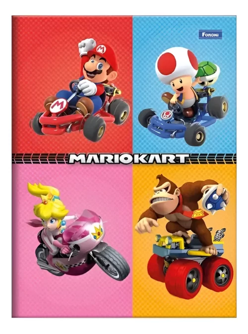 Caderno Brochura Universitário Mario Kart (SORTIDOS)