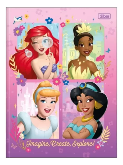 Caderno Princesa Brochurão Grande 80 Folhas