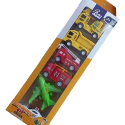 Kit Carrinhos Kit Truck Com 06 Carrinhos de Fricção + 3 Anos