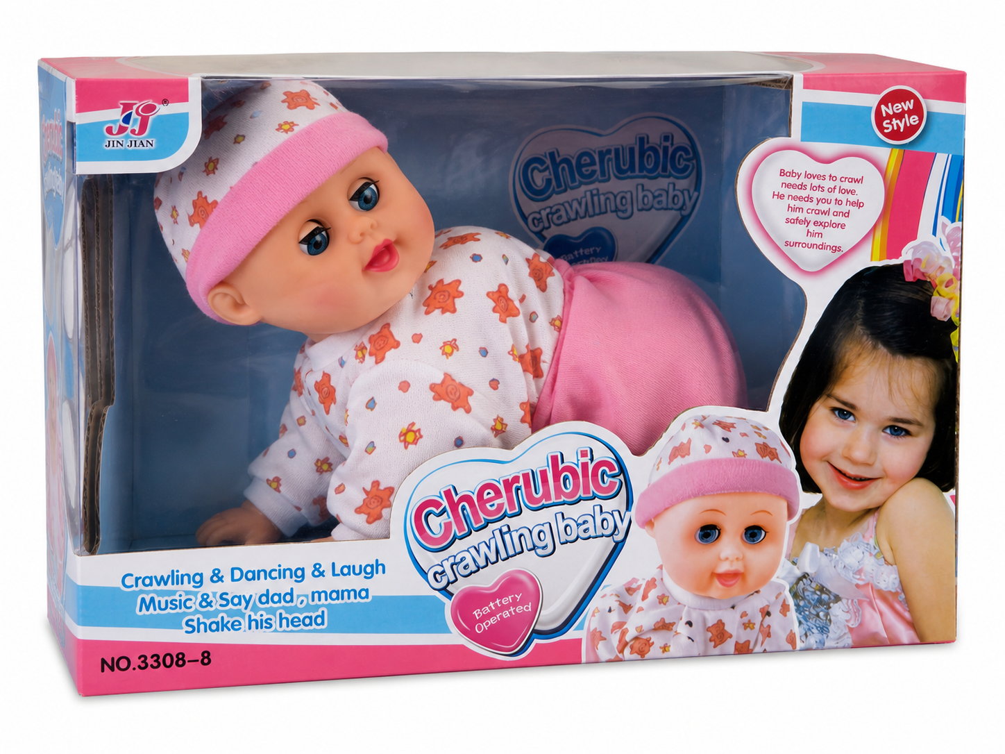 Boneca Bebê Cherubic Crawling Baby